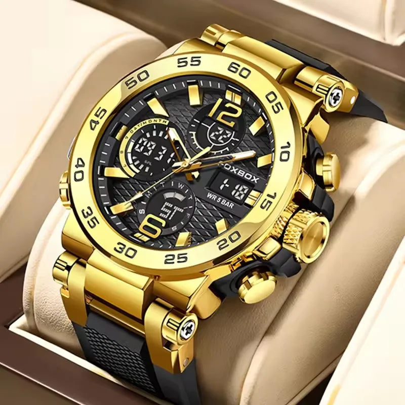 LIGE Luxury LED Display Men Wristwatches Fashion Luminous Sport Man Watch Waterproof Calendar Quartz Watch Mens Montres Hommes