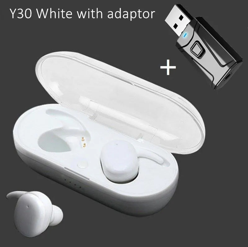 Wireless Earphones Sports Waterproof TWS Bluetooth Earbuds USB TV Adaptor Use For Television with Mic Touch Control TWS Earpiece