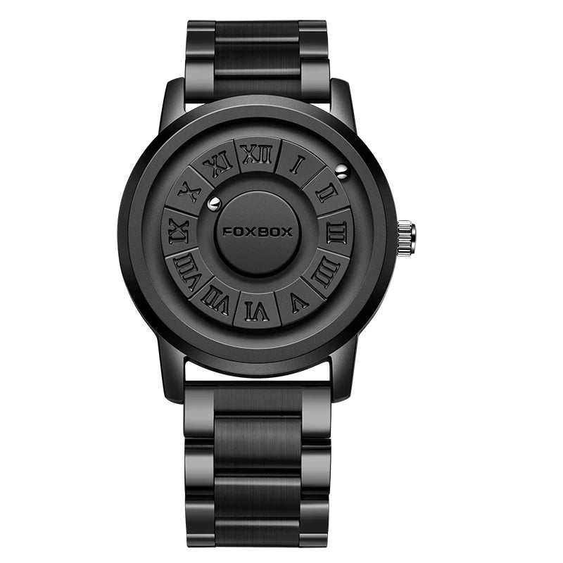 FOXBOX Military Waterproof Watch For Men LIGE Luxury Crolling Pointer Magnetic Force Watch Men Fashion Sport Quartz Chronograph