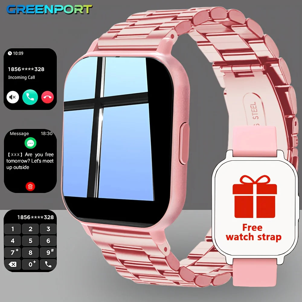 Smart Watch for Men & Women - Multi-Function Fitness Tracker with Call/Message/Weather/Alarm/Remote Camera Control, USB-Powered