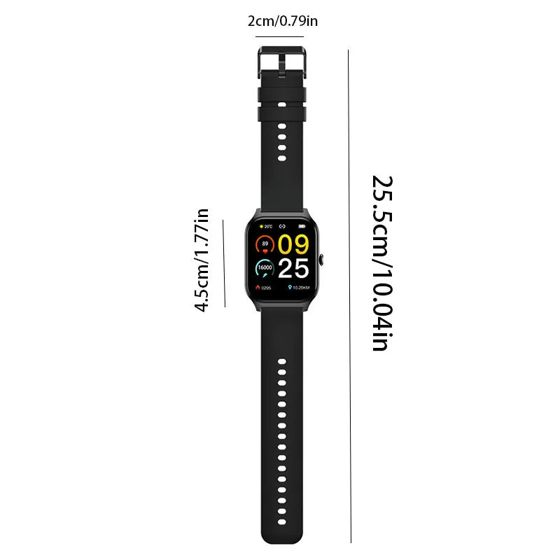 P125 1.85" Ultra Thin Smartwatch (Answer/Make Call), IP68 Waterproof Fitness Tracker, 100+Sport Modes, Heart Rate/Sleep Monito.