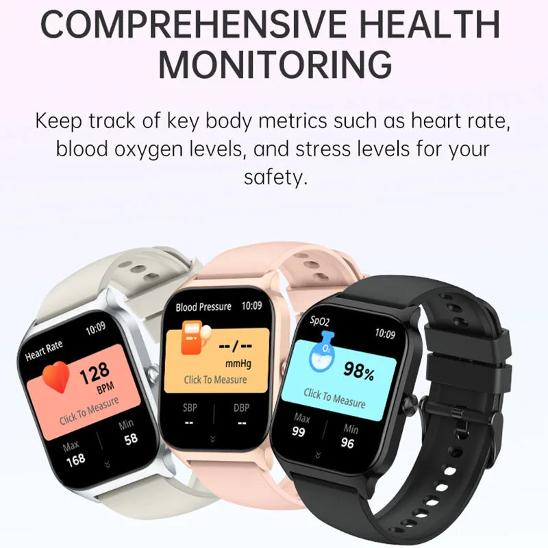 P125 1.85" Ultra Thin Smartwatch (Answer/Make Call), IP68 Waterproof Fitness Tracker, 100+Sport Modes, Heart Rate/Sleep Monito.