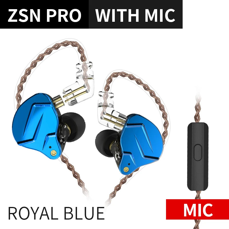 KZ ZSN PRO In Ear 1BA+1DD Hybrid Earphone HIFI Bass DJ Running Sport Earbud Headsets KZ ZS10 PRO ZAX ZSX KZ ZST X SKS S2 Z1 PRO