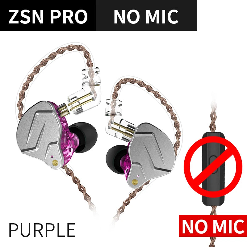 KZ ZSN PRO In Ear 1BA+1DD Hybrid Earphone HIFI Bass DJ Running Sport Earbud Headsets KZ ZS10 PRO ZAX ZSX KZ ZST X SKS S2 Z1 PRO