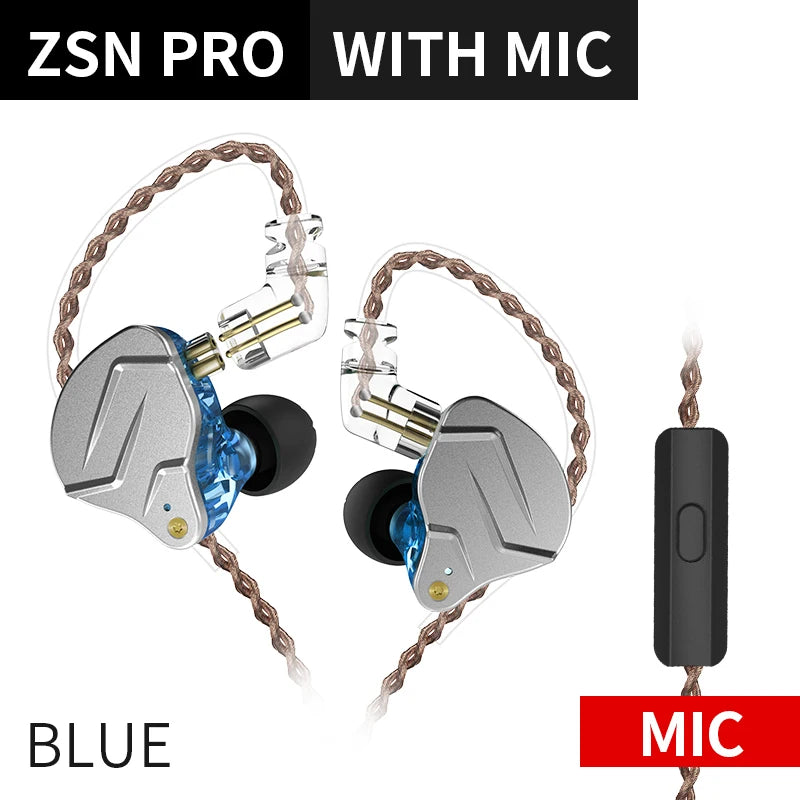 KZ ZSN PRO In Ear 1BA+1DD Hybrid Earphone HIFI Bass DJ Running Sport Earbud Headsets KZ ZS10 PRO ZAX ZSX KZ ZST X SKS S2 Z1 PRO