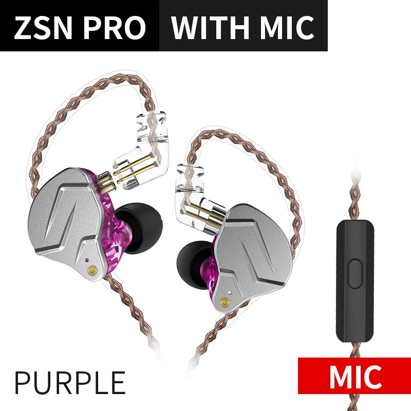 KZ ZSN PRO In Ear 1BA+1DD Hybrid Earphone HIFI Bass DJ Running Sport Earbud Headsets KZ ZS10 PRO ZAX ZSX KZ ZST X SKS S2 Z1 PRO