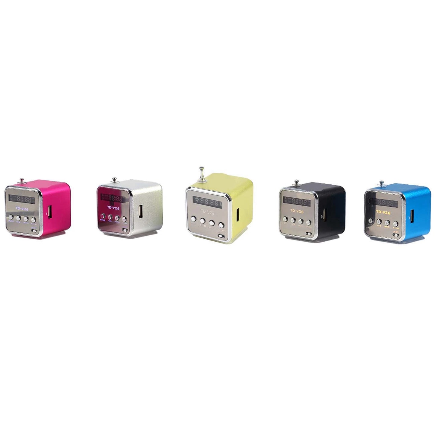Mini Music Player Portable Music Player Mini Speaker Music Player Portable FM Radio PC Fashion Support TF Card and U Disk