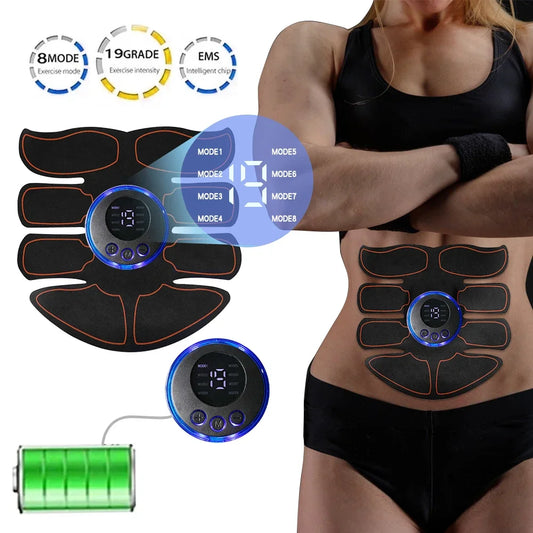 8 Modes EMS Wireless Muscle Stimulator Fitness Trainer ABS Abdominal Electric Weight Loss Slimming Massageador USB Charging2026