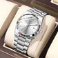 LIEBIG Business Waterproof Week Wristwatches Male Luxury Quartz Watches Fashion Stainless Steel Watch For Men Women Simple Watch
