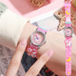 Fashionable and cute cartoon pony starry sky fantasy pattern quartz watch, suitable for Christmas and Halloween gifts