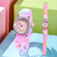 Fashionable and cute cartoon pony starry sky fantasy pattern quartz watch, suitable for Christmas and Halloween gifts