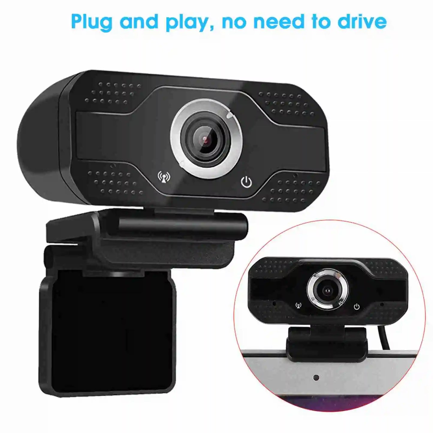 USB Wired Web Camera Full HD 1080P 30FPS Desktop Computer Camera Webcam with Microphone Plug and Play for Online Class Meetings