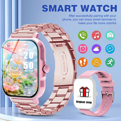 Smart Watch, Wireless Calling/dialing, Message Reminder View, Various APP Reminders, Suitable for IPhone/Andriod,