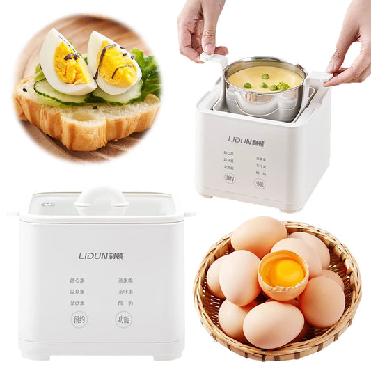 220V Electric Cook Pot 300W Automatic Steamed Boil Breakfast Machine Electric Egg Boiler Automatic Egg Custard Steaming Cooker
