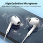 Type C 3.5mm Jack Wired Headphones For iPhone 17 16 15 For Samsung Xiaomi Huawei Half In Ear Earphones With Microphone Earbud