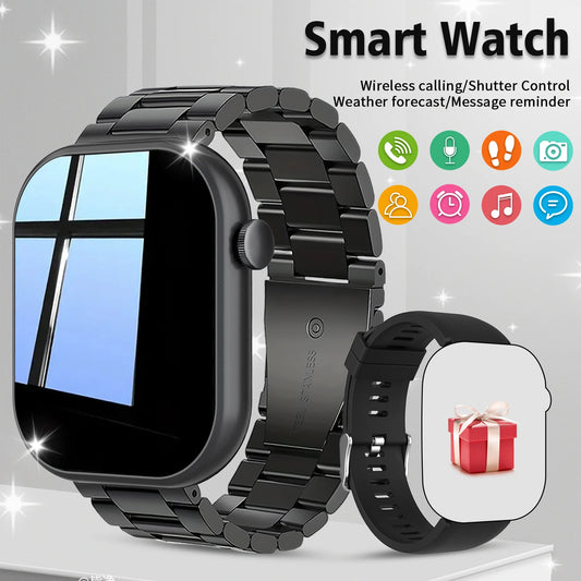 2.01 HD Screen Smart Watch, Bluetooth Calling, Message Reminder, Multi-sport Mode, Compatible with IPhone/Android Phones