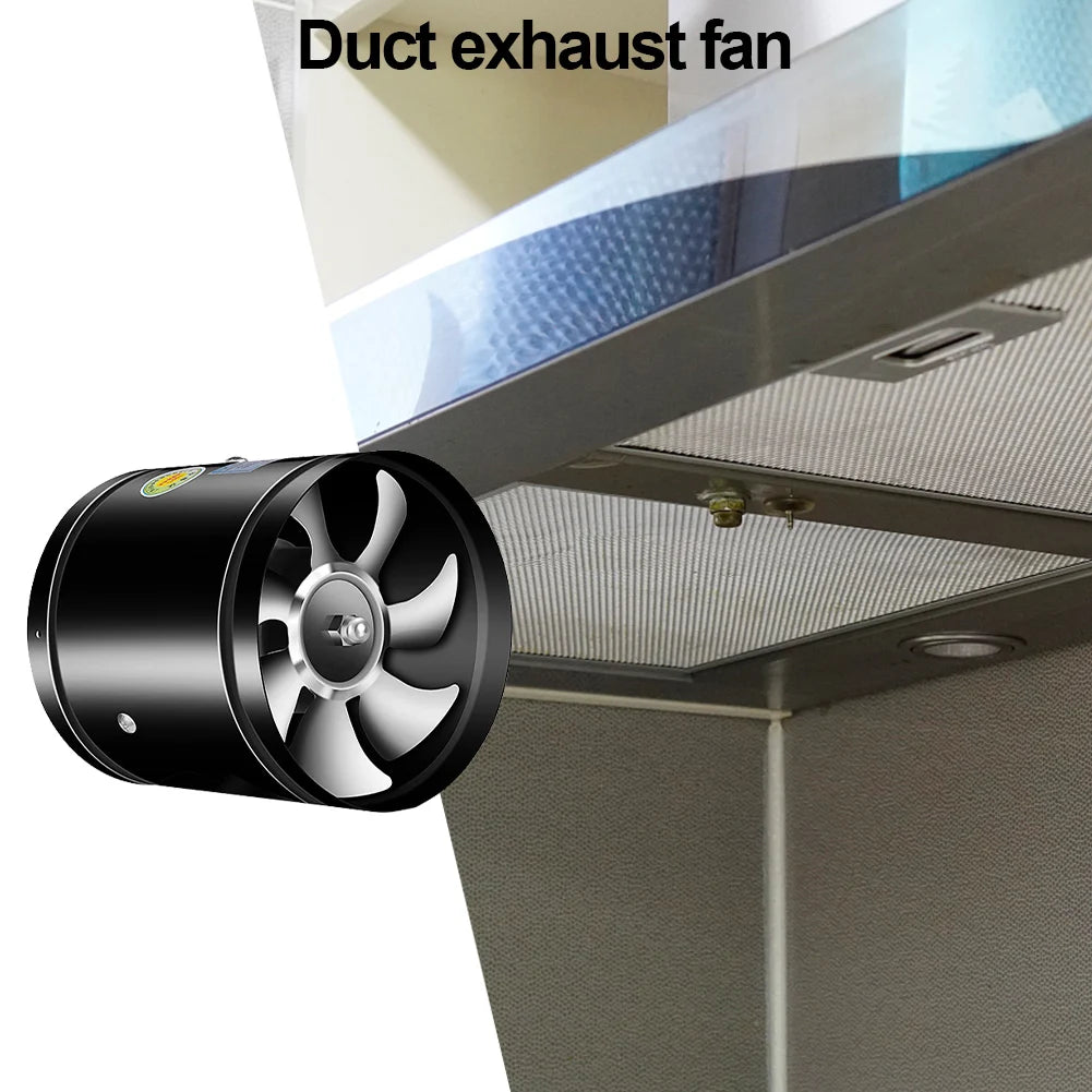 4 6 8 Inch Pipe Air Ventilator 2800RPM Pipe Ventilation Fan Metal Mini Extractor Low Noise Duct Fan for Kitchen Washroom Canteen