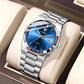 LIEBIG Business Waterproof Week Wristwatches Male Luxury Quartz Watches Fashion Stainless Steel Watch For Men Women Simple Watch