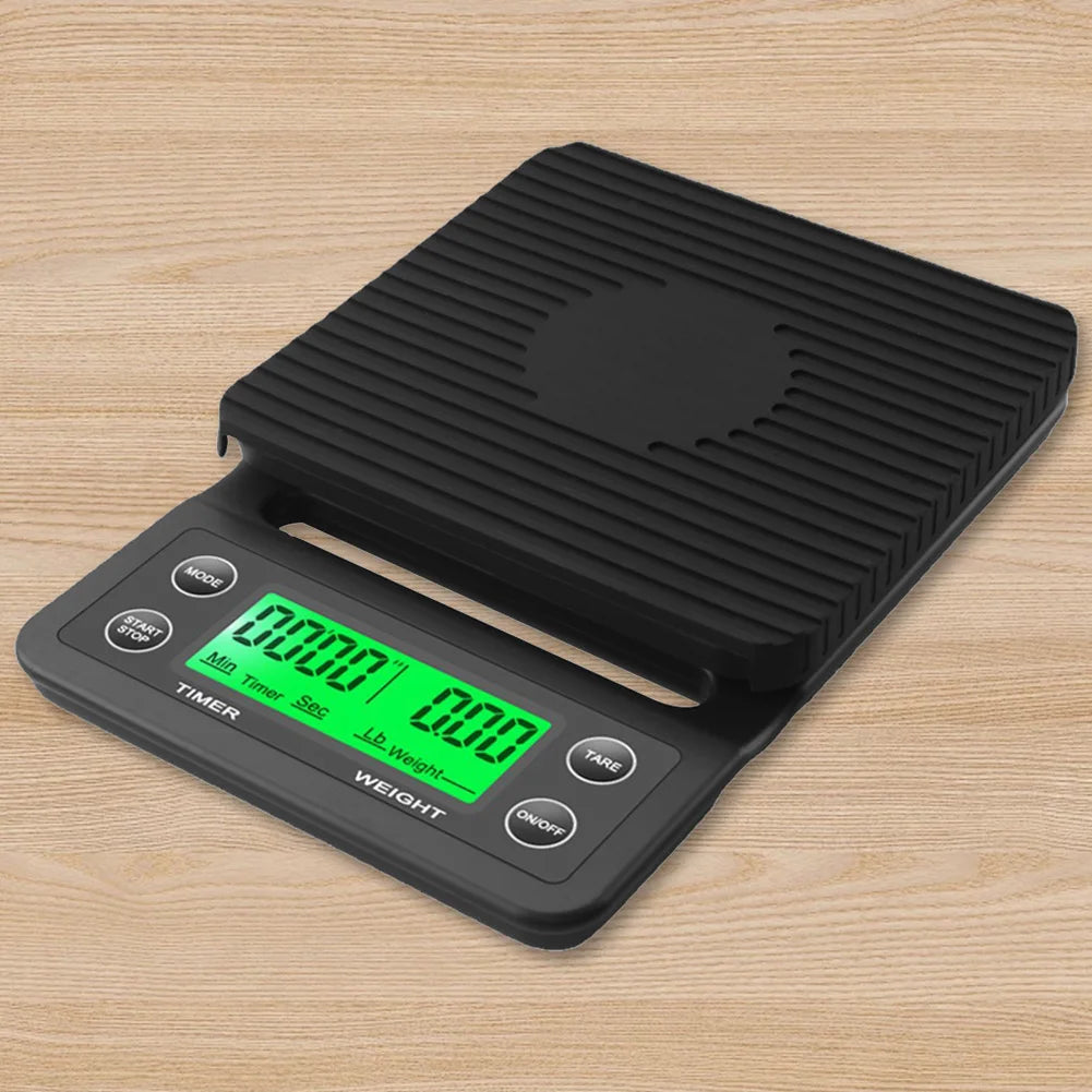 5/3kg LCD Electronic Drip Coffee Scale 0.1g Coffee Dropping Scale With Timer Digital Kitchen Scale Portable Kitchen Weight Scale