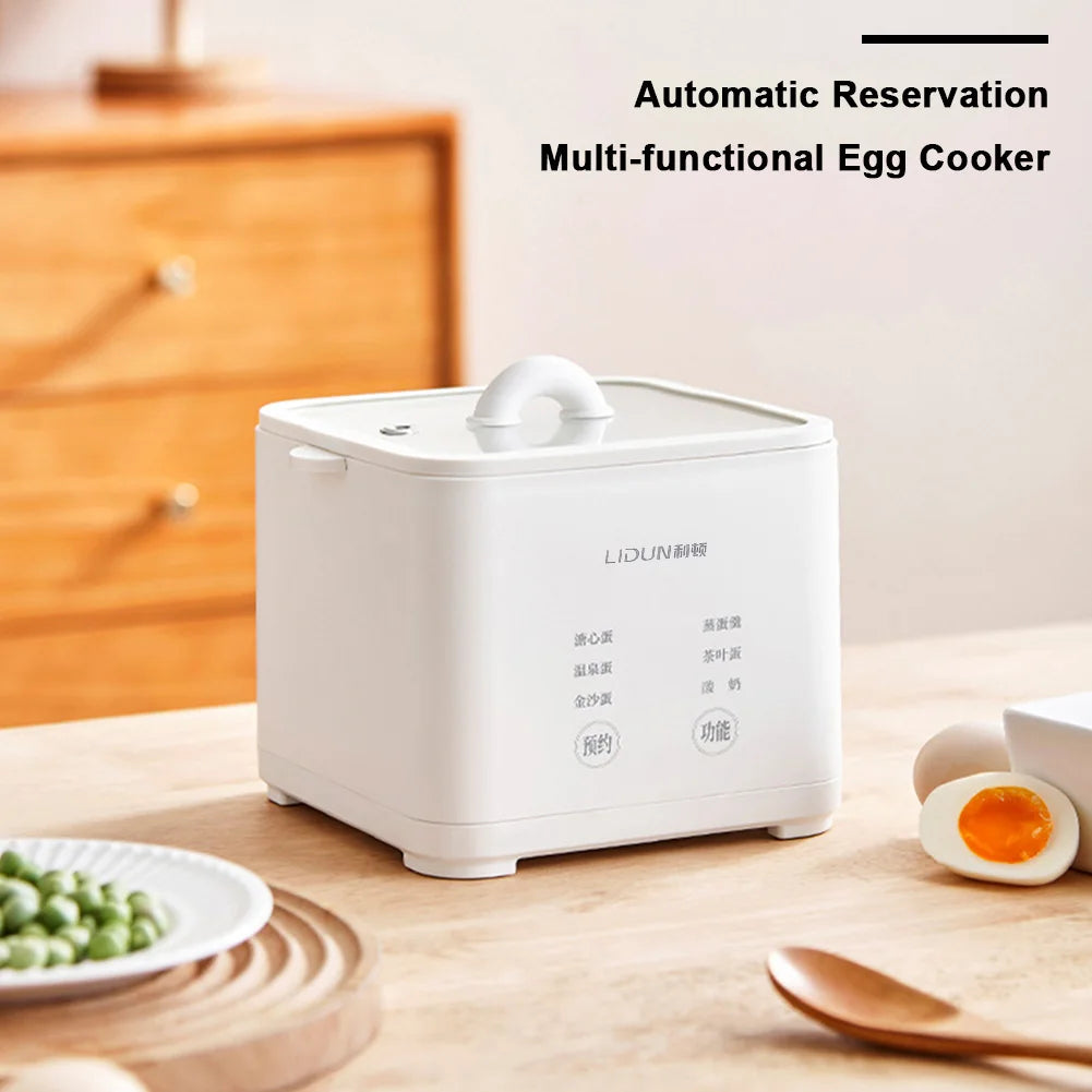 220V Electric Cook Pot 300W Automatic Steamed Boil Breakfast Machine Electric Egg Boiler Automatic Egg Custard Steaming Cooker