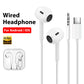 Type C 3.5mm Jack Wired Headphones For iPhone 17 16 15 For Samsung Xiaomi Huawei Half In Ear Earphones With Microphone Earbud