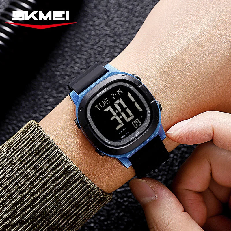 SKMEI Fashion Multifunctional 2Time Sport Digital Wristwatch For Men Women Chrono LED Light Watch Waterproof Electronics Watches