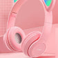 Wireless Headphones Cat Ear Gaming Headset Glow Light Bluetooth-Compatible Helmets Stereo Bass Sports Headphones for PC Phone