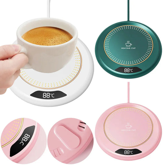 USB Coffee Mug Warmer Smart Cup Warmer with 3 Temperature Settings Electric Beverage Warmer for Coffee Milk Tea Beverage