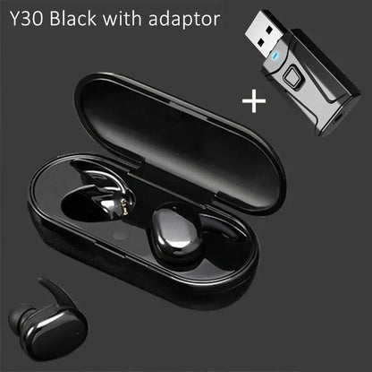Wireless Earphones Sports Waterproof TWS Bluetooth Earbuds USB TV Adaptor Use For Television with Mic Touch Control TWS Earpiece