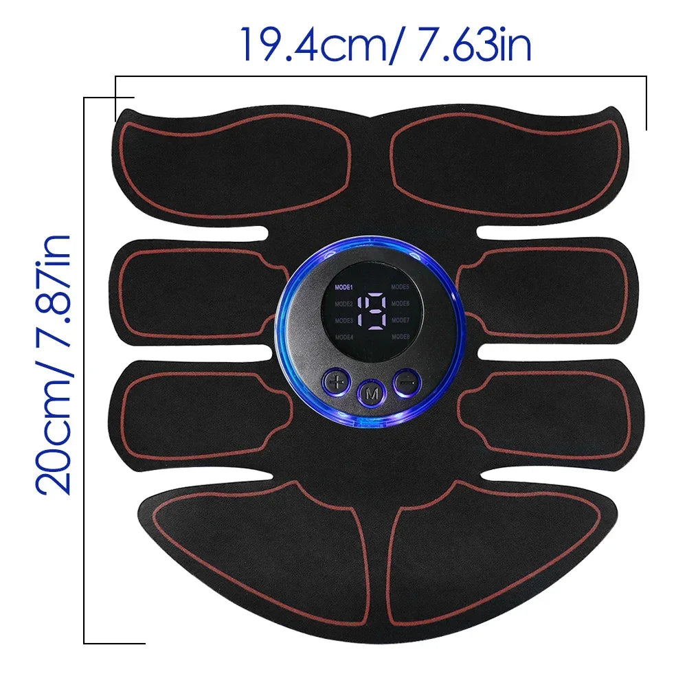 8 Modes EMS Wireless Muscle Stimulator Fitness Trainer ABS Abdominal Electric Weight Loss Slimming Massageador USB Charging2026