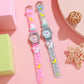Fashionable and cute cartoon pony starry sky fantasy pattern quartz watch, suitable for Christmas and Halloween gifts