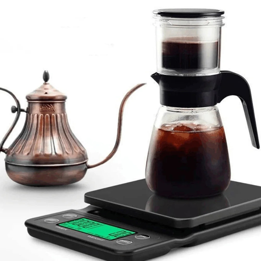 5/3kg LCD Electronic Drip Coffee Scale 0.1g Coffee Dropping Scale With Timer Digital Kitchen Scale Portable Kitchen Weight Scale