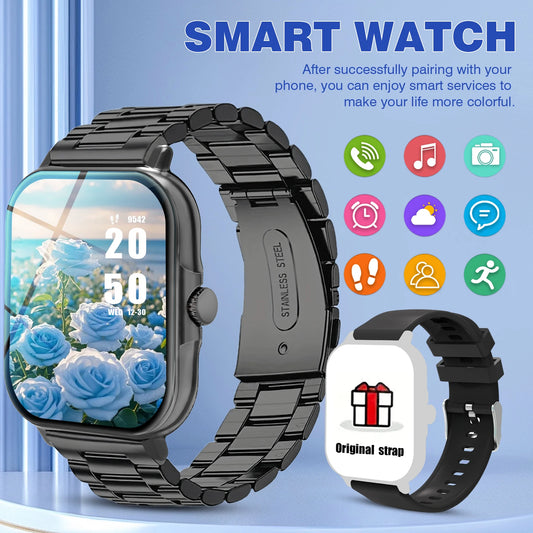 Smart Watch, Wireless Calling/dialing, Message Reminder View, Various APP Reminders, Suitable for IPhone/Andriod,
