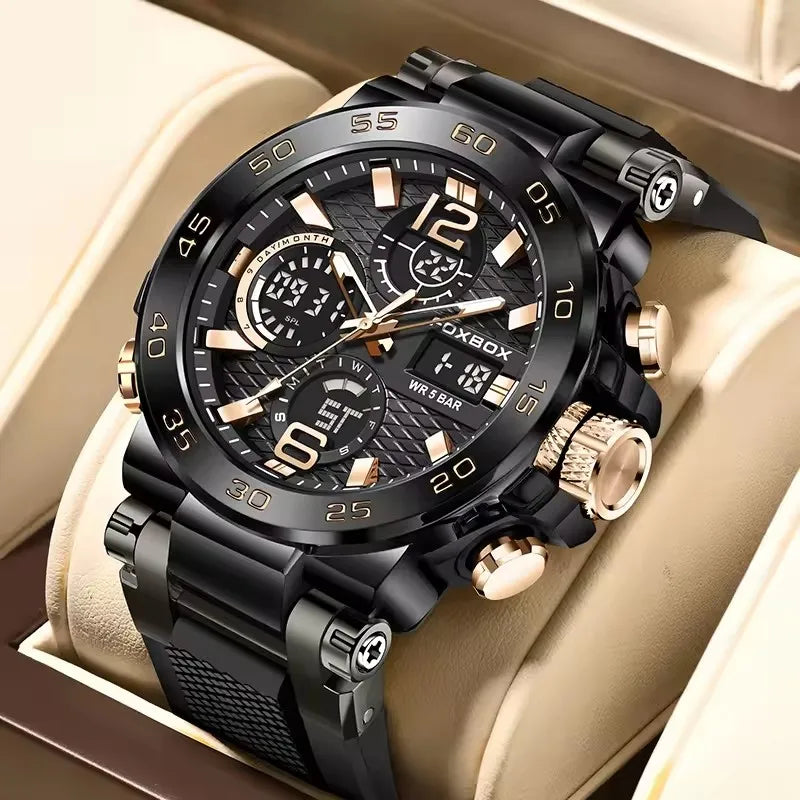LIGE Luxury LED Display Men Wristwatches Fashion Luminous Sport Man Watch Waterproof Calendar Quartz Watch Mens Montres Hommes
