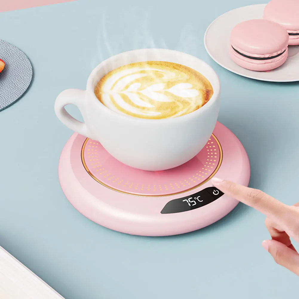 USB Coffee Mug Warmer Smart Cup Warmer with 3 Temperature Settings Electric Beverage Warmer for Coffee Milk Tea Beverage