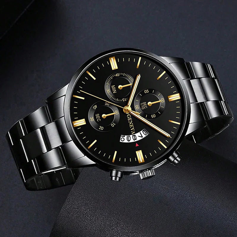 Fashion Men's Watches Business Quartz Wrist Watch Male Casual Date Watches for Man Bracelet