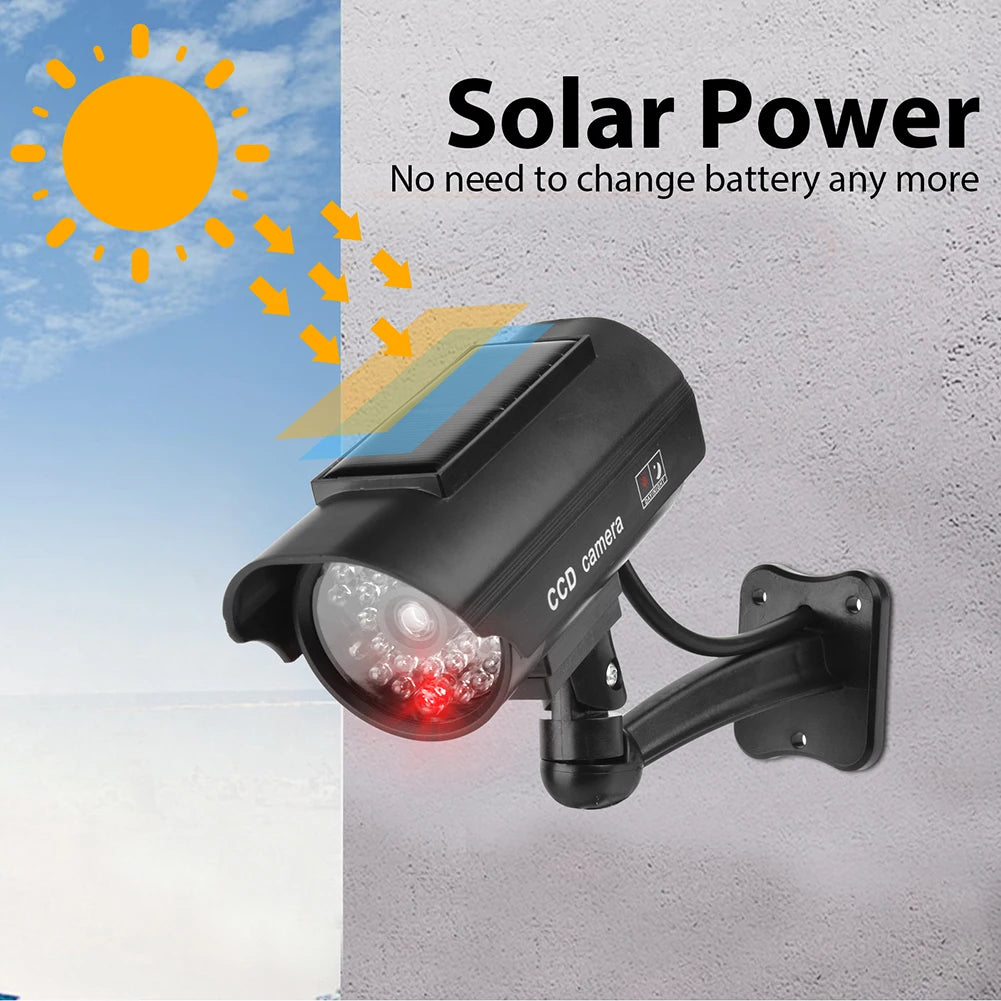 Dummy CCTV Camera Weatherproof Fake Imitation Camera with Flashing Red LED Light CCTV Security Camera Indoor Or Outdoor Use