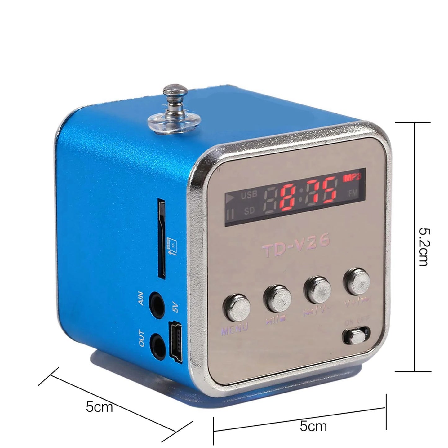 Mini Music Player Portable Music Player Mini Speaker Music Player Portable FM Radio PC Fashion Support TF Card and U Disk