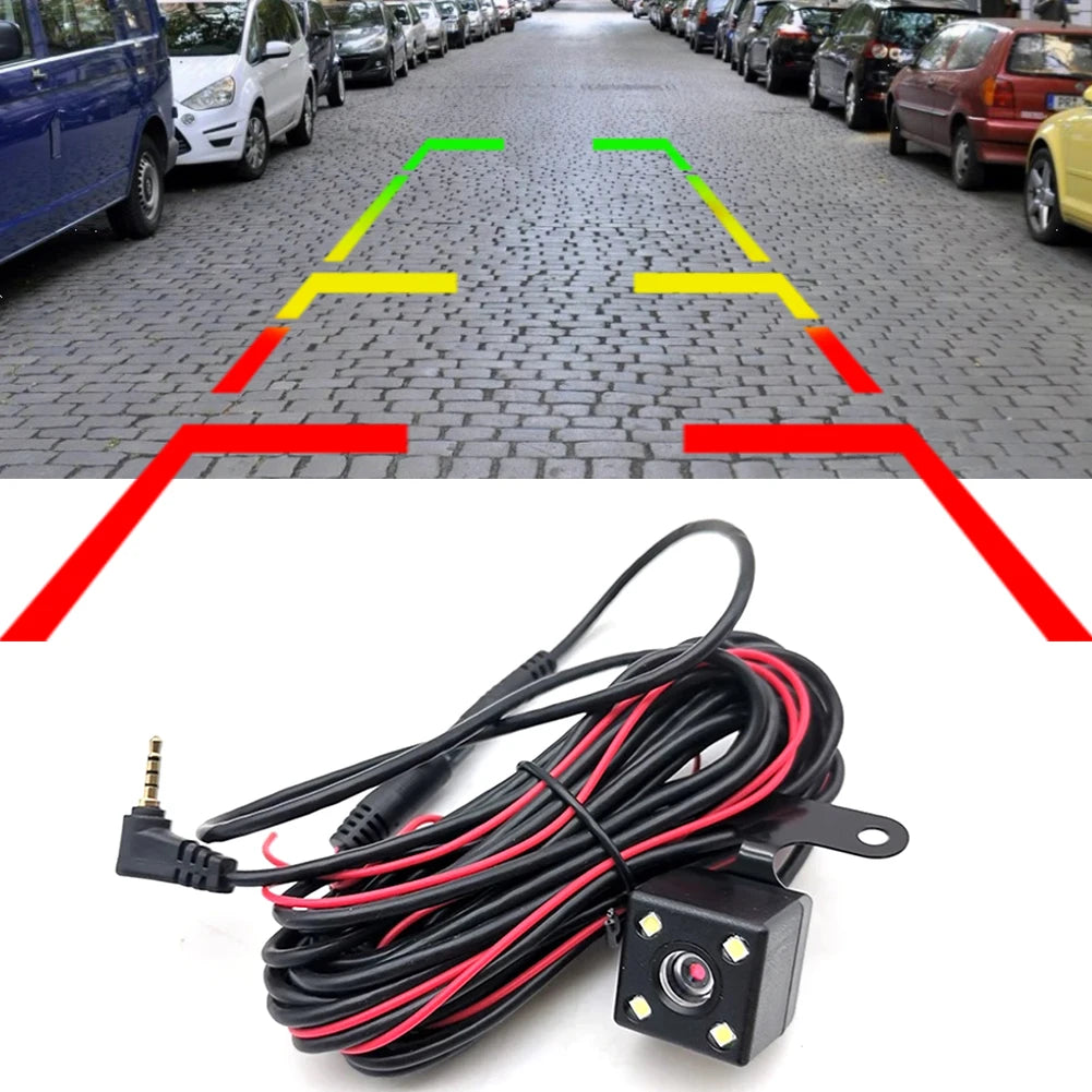5 Pin Color Image Video Camera Night Vision HD Video Rear View Camera Wide Angle Reverse Dash Cam with Extension Cable