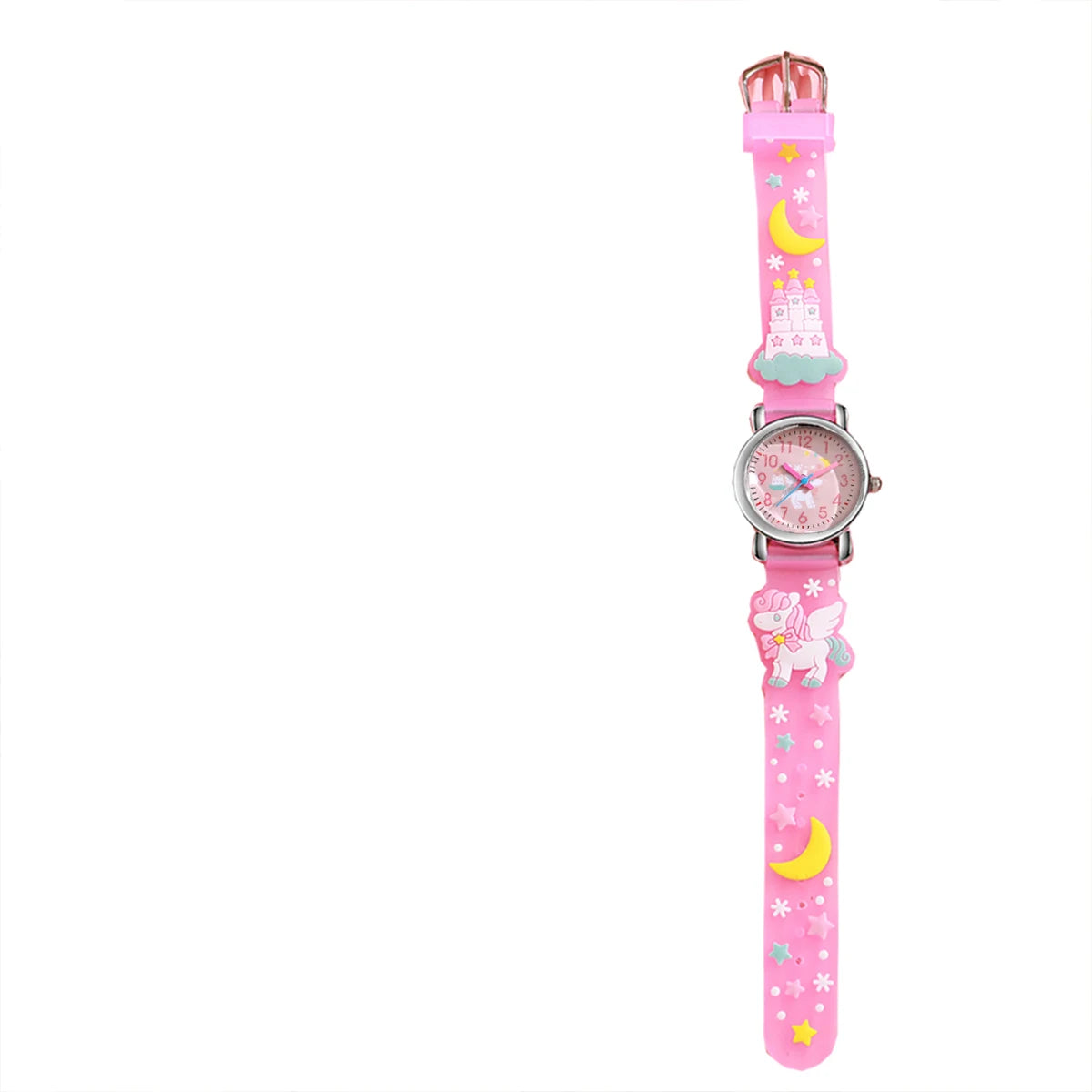 Fashionable and cute cartoon pony starry sky fantasy pattern quartz watch, suitable for Christmas and Halloween gifts