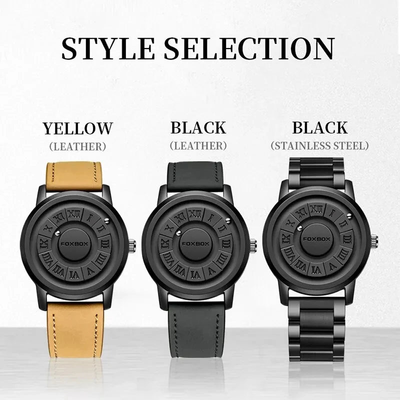 FOXBOX Military Waterproof Watch For Men LIGE Luxury Crolling Pointer Magnetic Force Watch Men Fashion Sport Quartz Chronograph