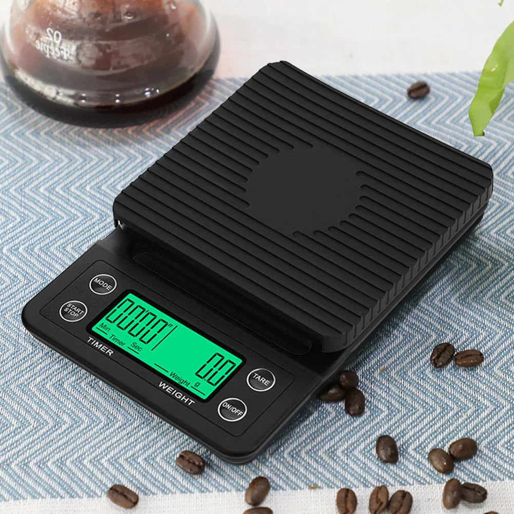 5/3kg LCD Electronic Drip Coffee Scale 0.1g Coffee Dropping Scale With Timer Digital Kitchen Scale Portable Kitchen Weight Scale