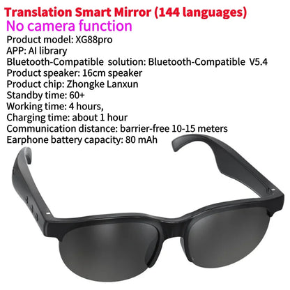 Camera Smart HD 1080P WIFI Sports Glasses With Camera and Audio Recording Glasse